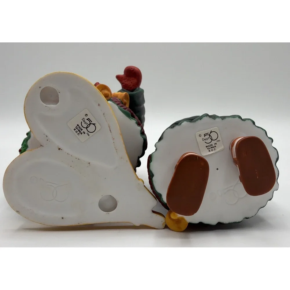 Department 56 Merry Makers Hand Painted Monks. Sigmund Snowshoer & Frederick Flu